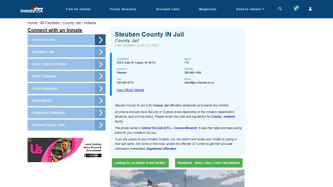 Steuben County IN Jail - Inmate Locator - Angola, IN